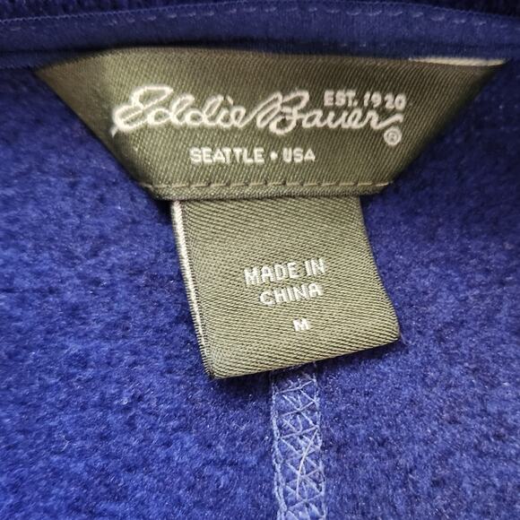 Eddie Bauer men's /4 zip blue pullover size medium - Picture 2 of 6
